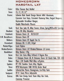 1997 HG LXT Specs
